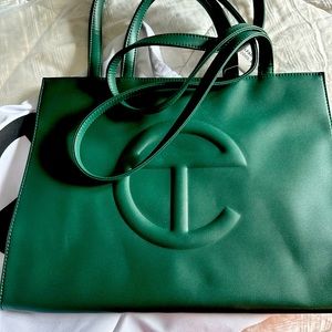 Telfar Medium “Shopping Bag” Dark Olive